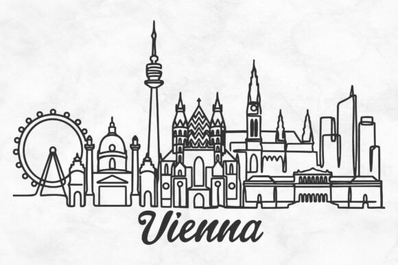 Download Vienna Skyline Minimalism Drawing - Drawing Collection