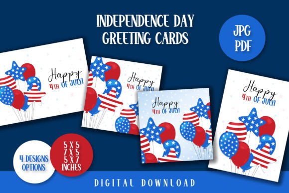 Download 4th of July Greeting Cards | USA Design - Premium Resources