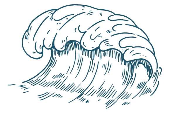 Download Wave Motion Drawing. Surfing Ocean Water - Drawing Collection