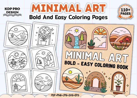 Download Minimal Art Coloring Book Bold and Easy - Coloring book Collection
