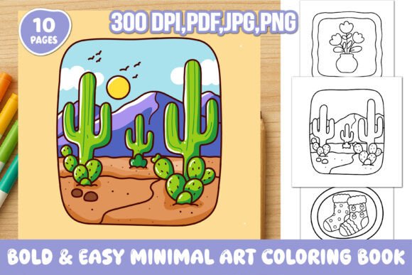 Download Bold &amp; Easy Minimal Art Coloring Book - Coloring book Collection