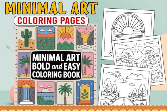 Download Minimal Art Coloring Book Bold and Easy - Coloring book Collection