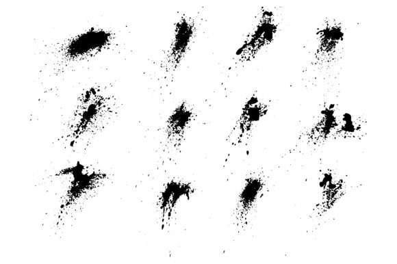 Download Black Decoration Splatter Inkblot Set - Black Collection