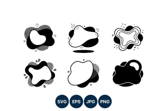 Download Abstract Black and White Amorphous Shape - Black Collection