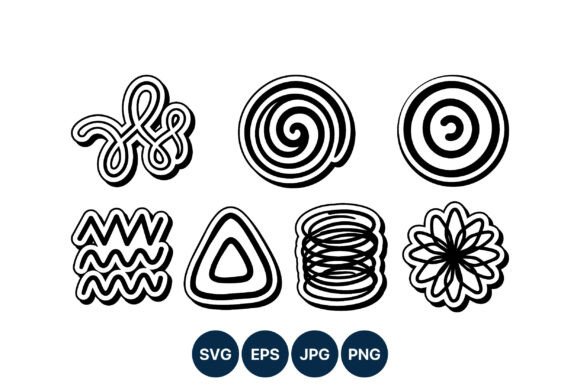 Download Bold Black Abstract Spiral Icons - Black Collection