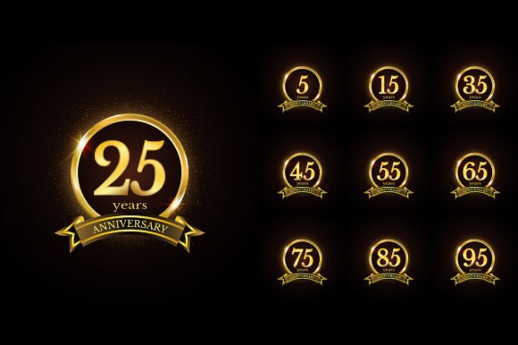Download Anniversary Number Logotype Label Badge - Logo Collection