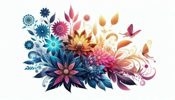 Download Digital Modern Flowers - Modern flowers Collection